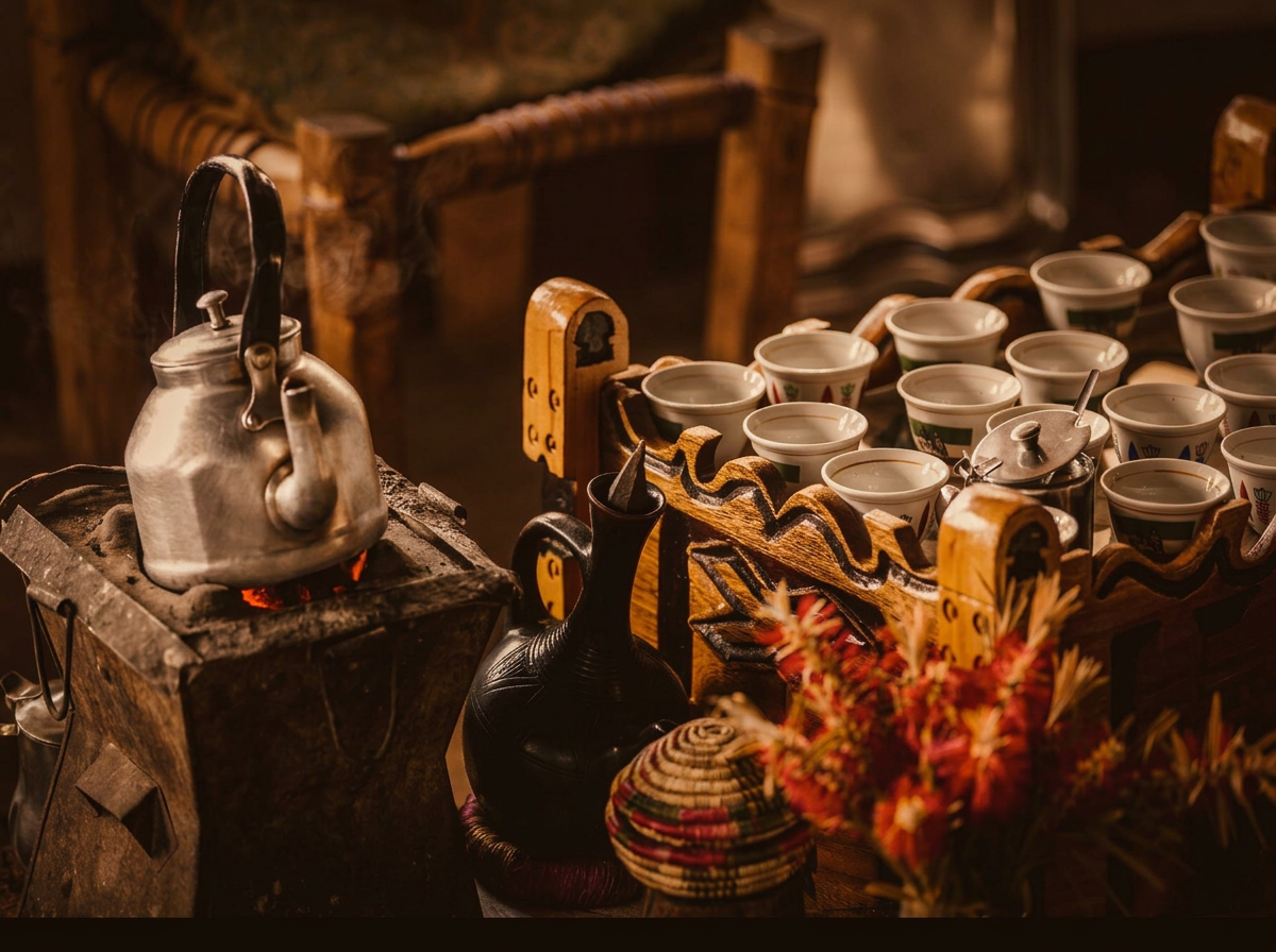 Ethiopian coffee ceremony