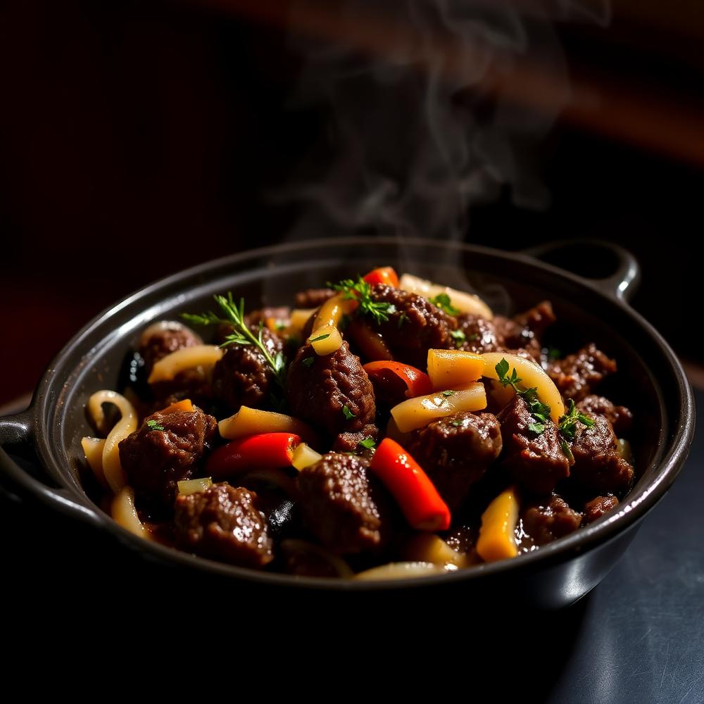 Awaze Tibs with rosemary and onions