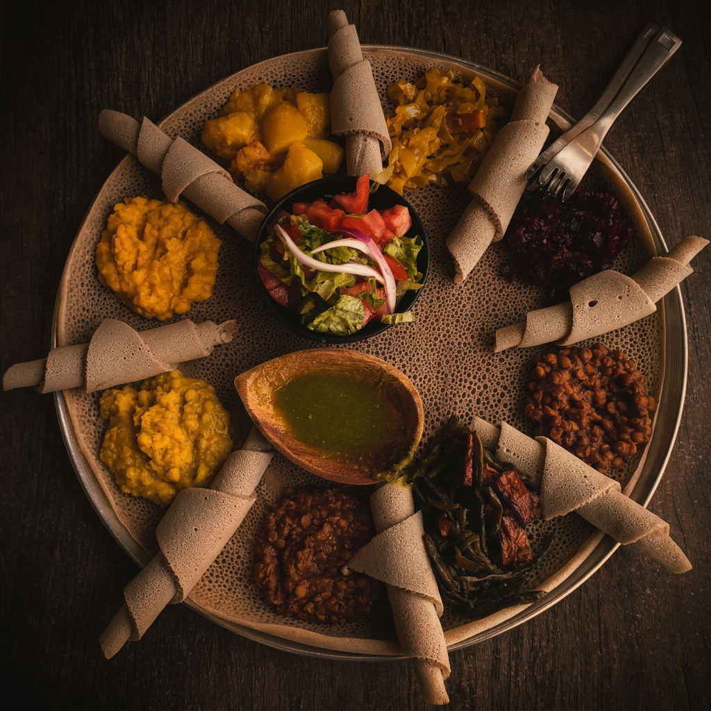 Veggie Combo with misir and lentils